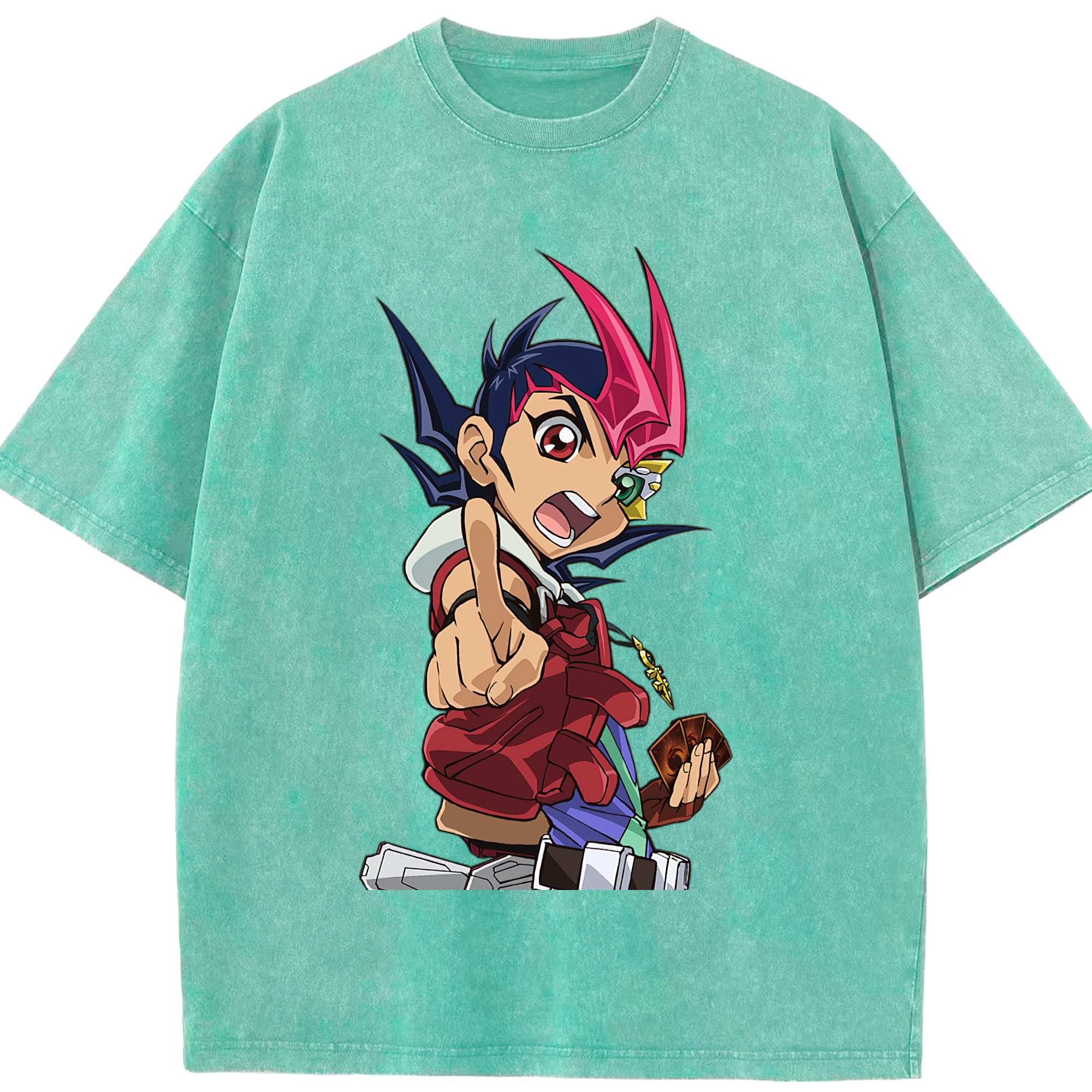 （画像用） 遊☆戯☆王 Yu-Gi-Oh! 綿100% ヴィンテージ風 半袖Tシャツ（フロントプリント）